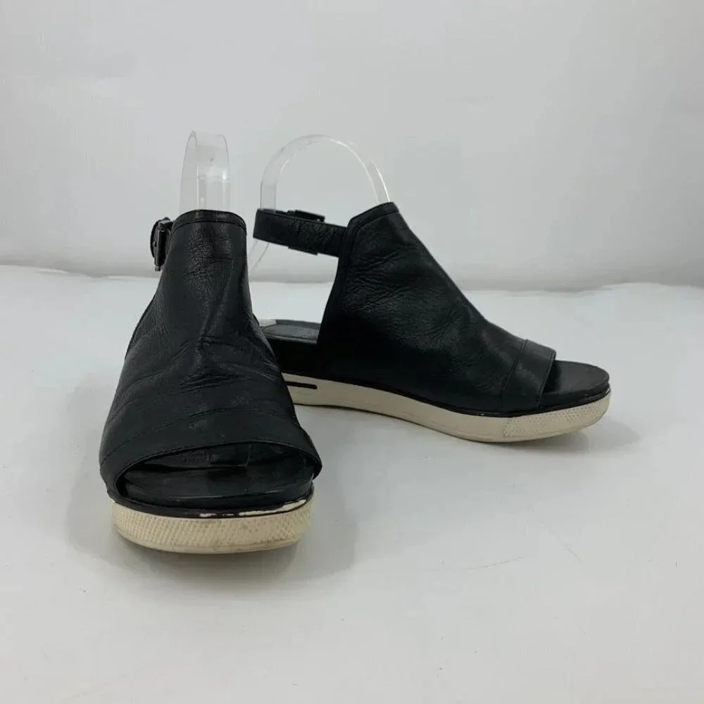 Eileen Fisher Women's Cover 2 Leather Open Toe Platform‎ Sandals Size 6.5